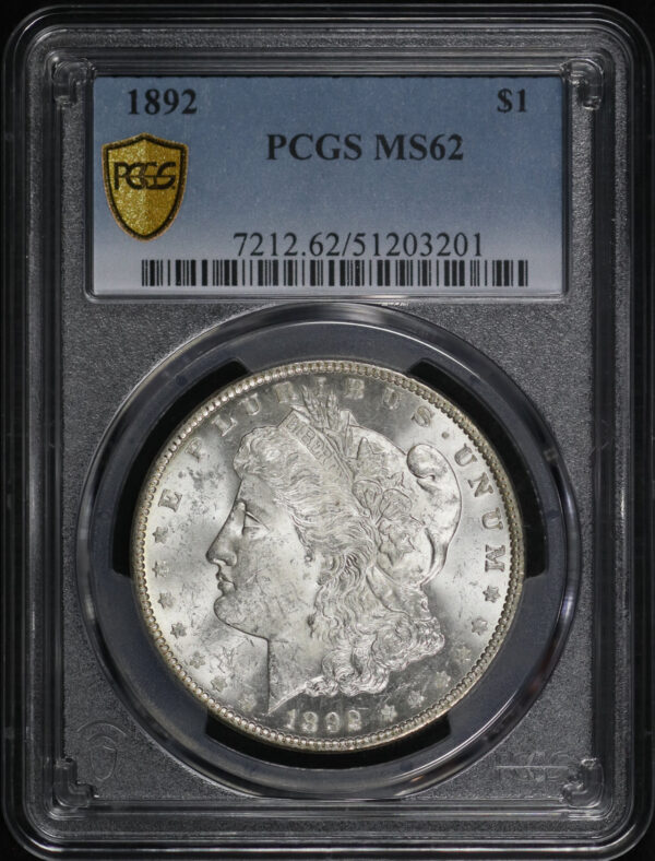 Obverse of this 1892 Morgan Dollar PCGS MS-62
