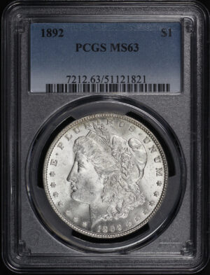 Obverse of this 1892 Morgan Dollar PCGS MS-63