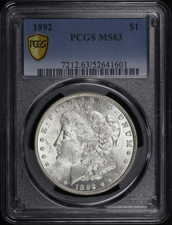 Obverse of this 1892 Morgan Dollar PCGS MS-63