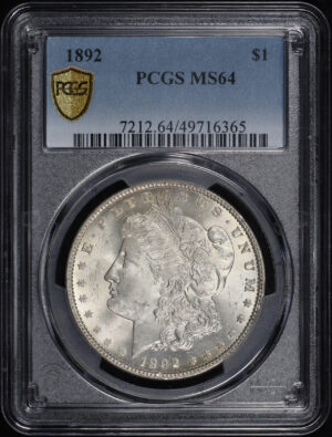 Obverse of this 1892 Morgan Dollar PCGS MS-64