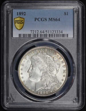 Obverse of this 1892 Morgan Dollar PCGS MS-64
