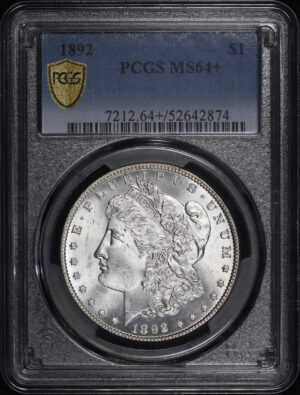 Obverse of this 1892 Morgan Dollar PCGS MS-64+