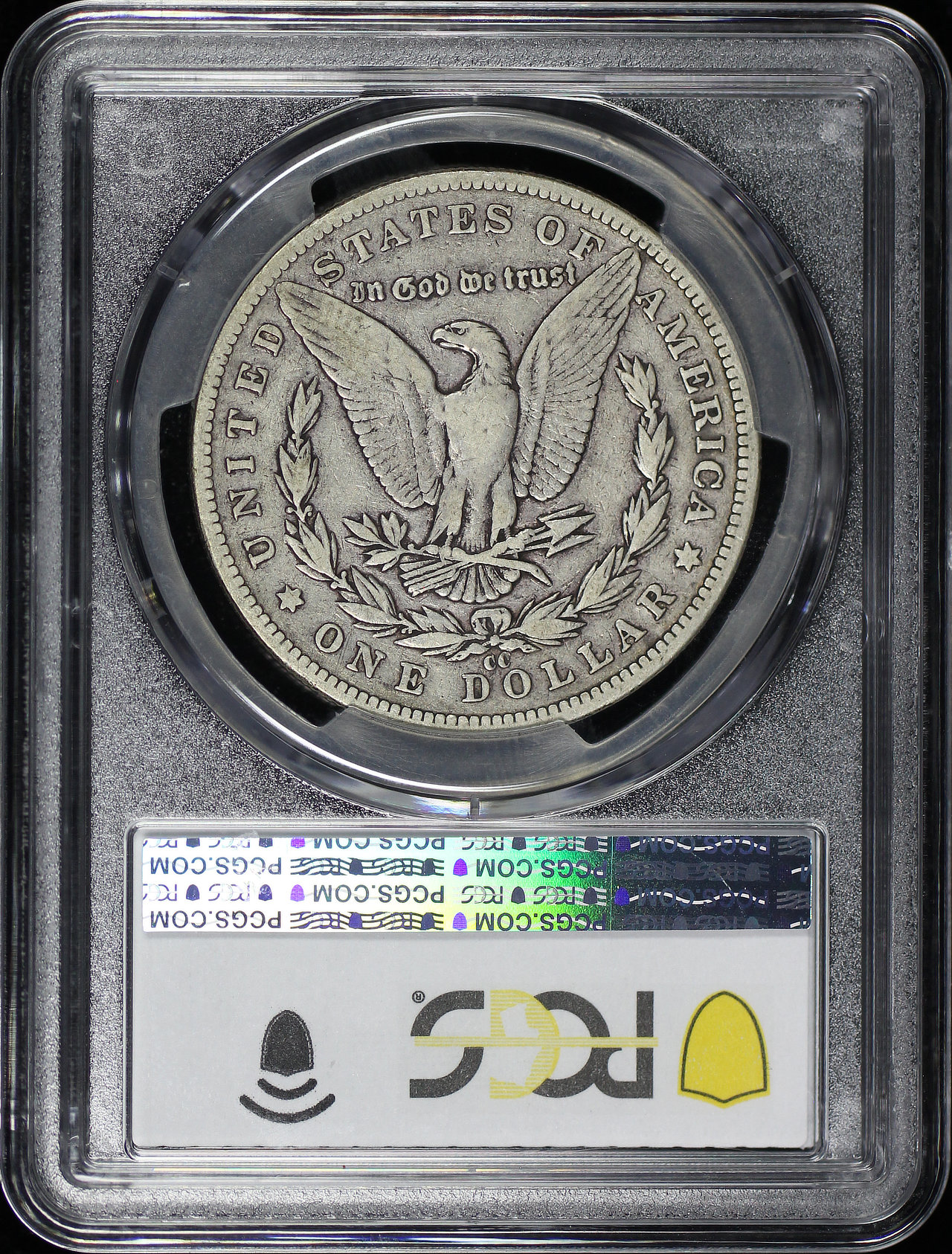 Reverse of this 1892-CC Morgan Dollar PCGS F-12