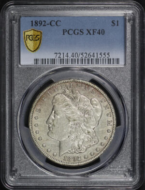 Obverse of this 1892-CC Morgan Dollar PCGS XF-40