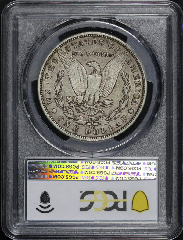 Reverse of this 1892-CC Morgan Dollar PCGS XF-45