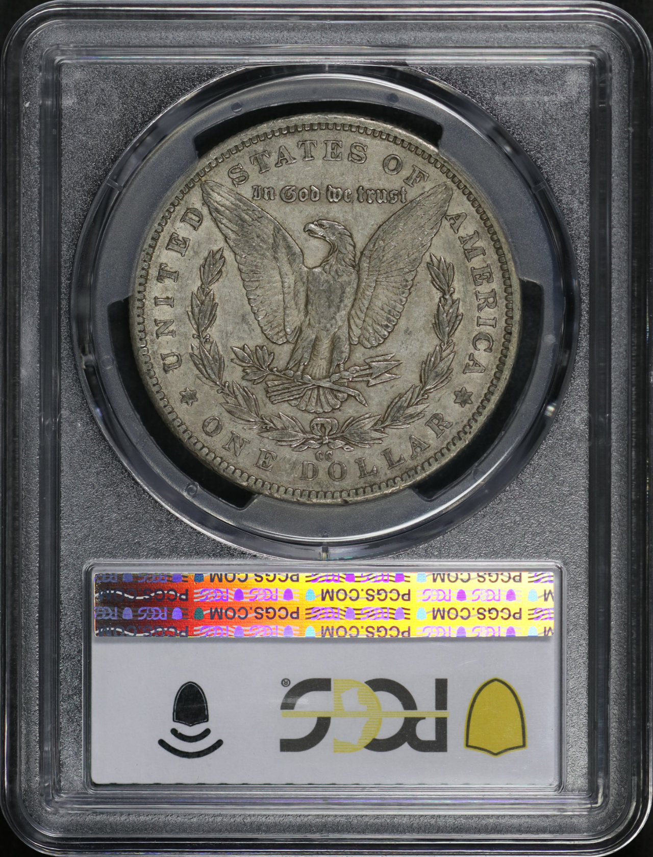 Reverse of this 1892-CC Morgan Dollar PCGS XF-45