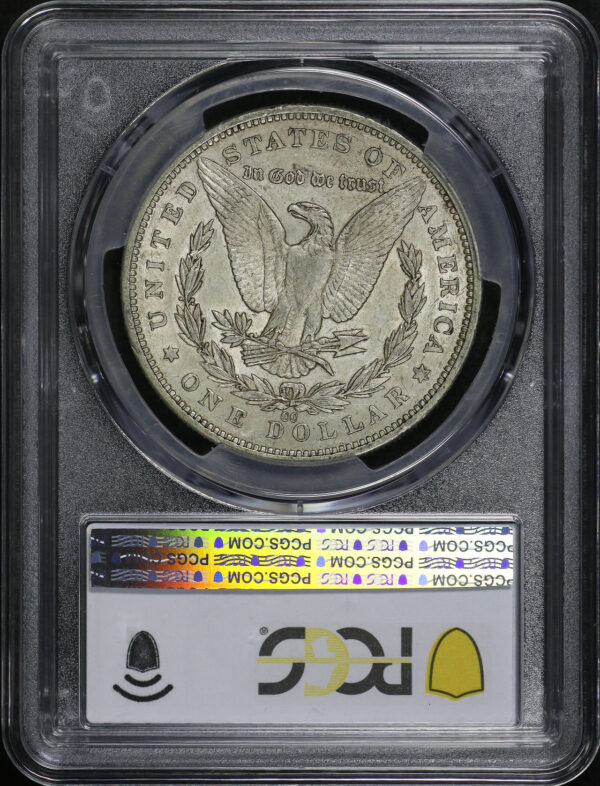 Reverse of this 1892-CC Morgan Dollar PCGS AU-50
