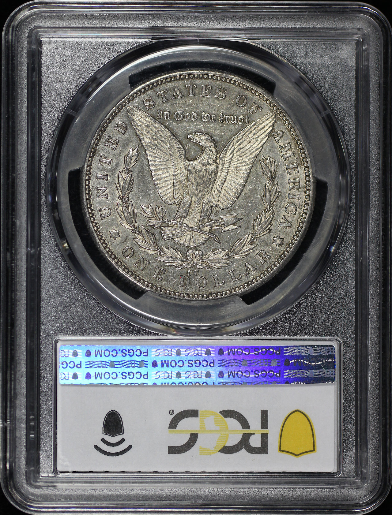 Reverse of this 1892-CC Morgan Dollar PCGS AU-53