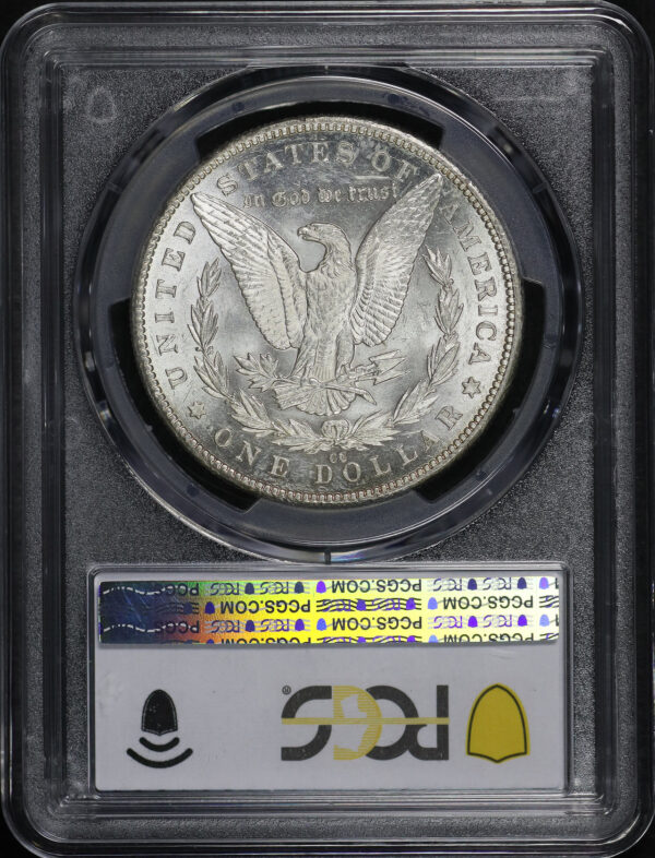 Reverse of this 1892-CC Morgan Dollar PCGS AU-58