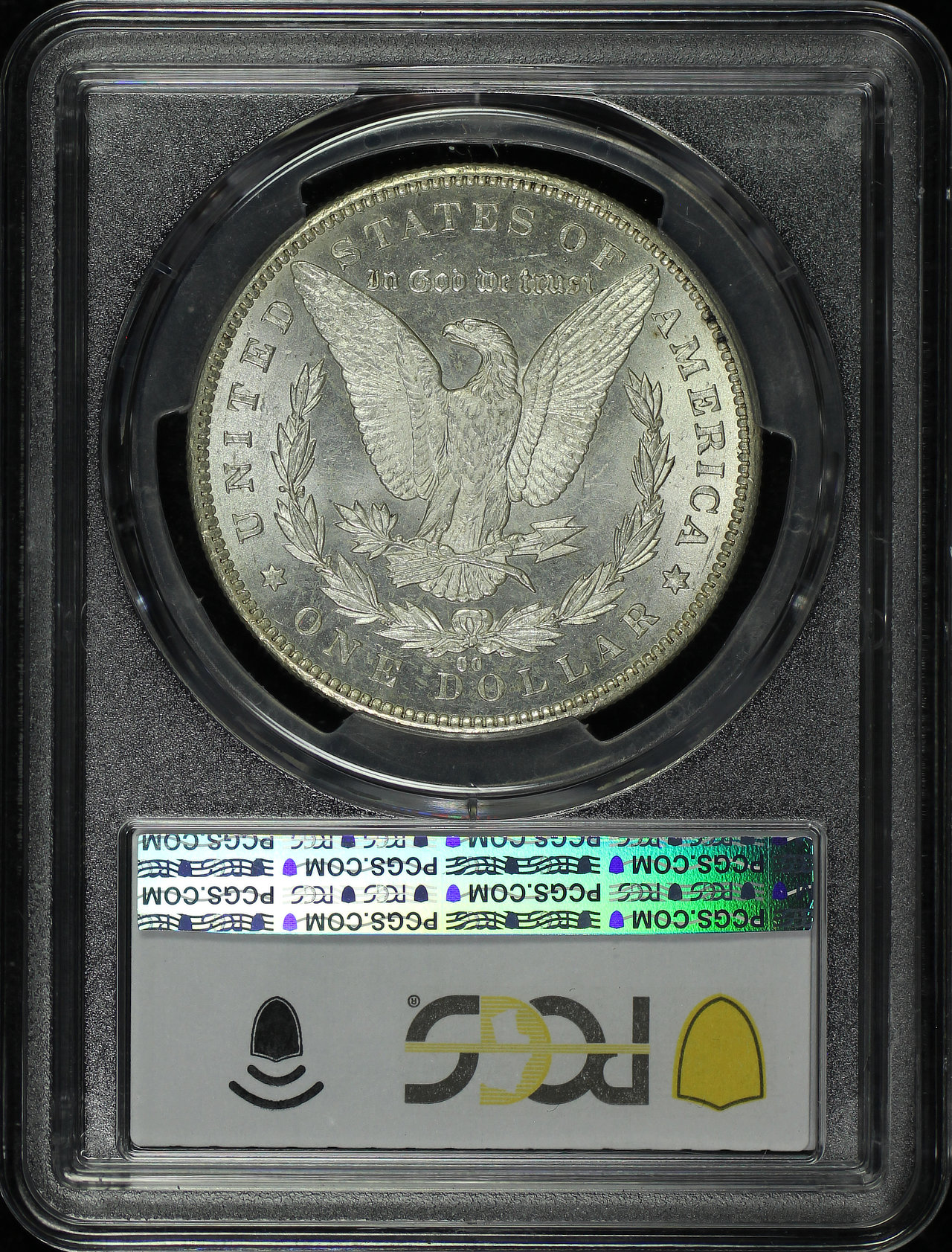 Reverse of this 1892-CC Morgan Dollar PCGS MS-61