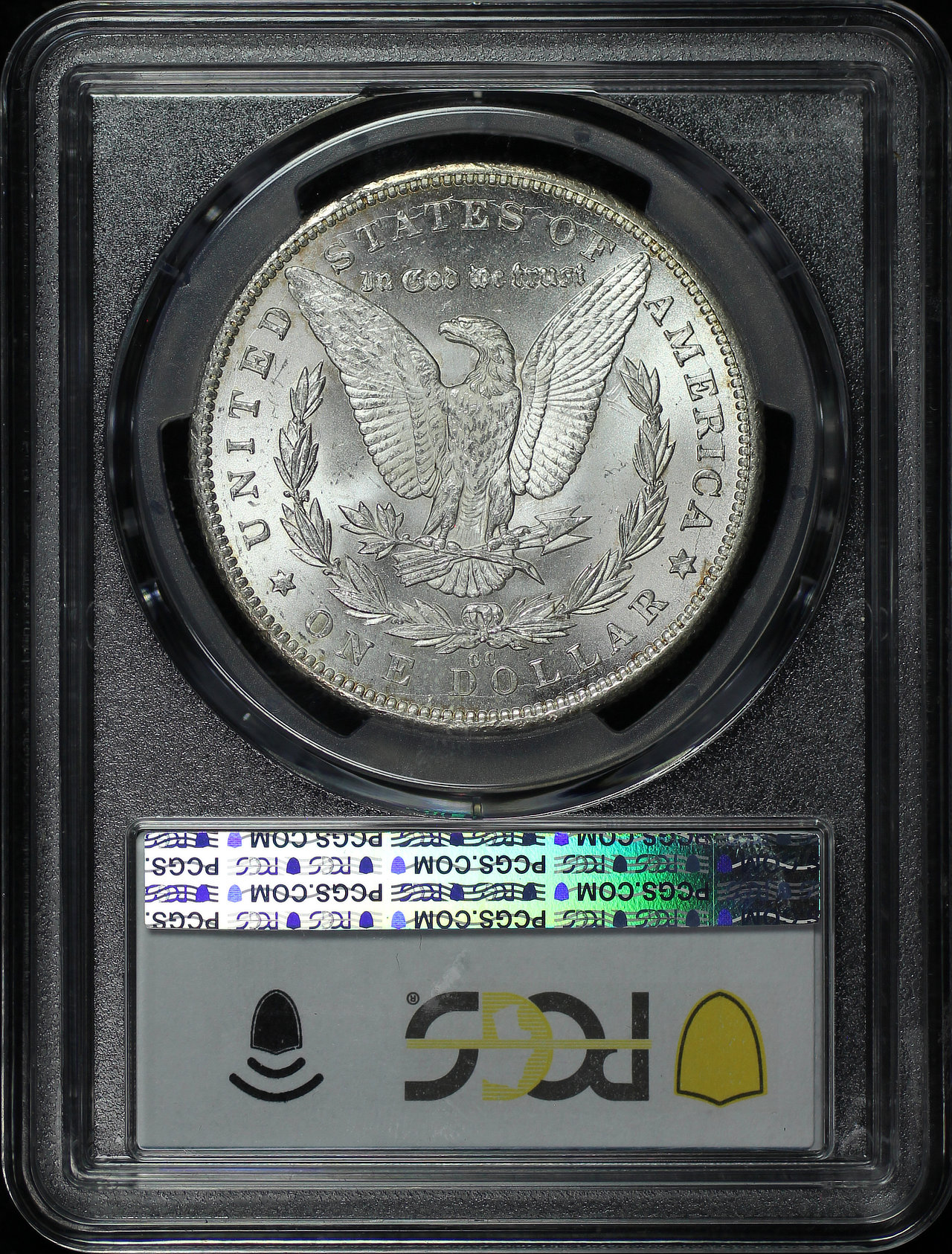 Reverse of this 1892-CC Morgan Dollar PCGS MS-62
