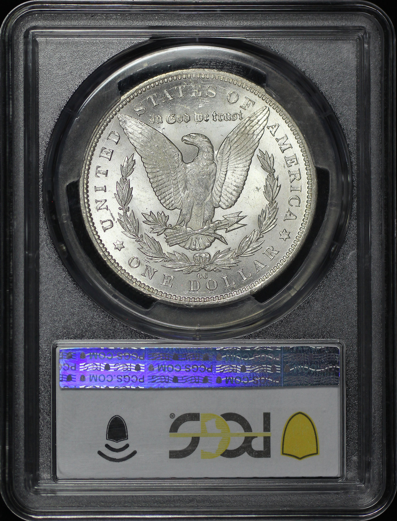 Reverse of this 1892-CC Morgan Dollar PCGS MS-62
