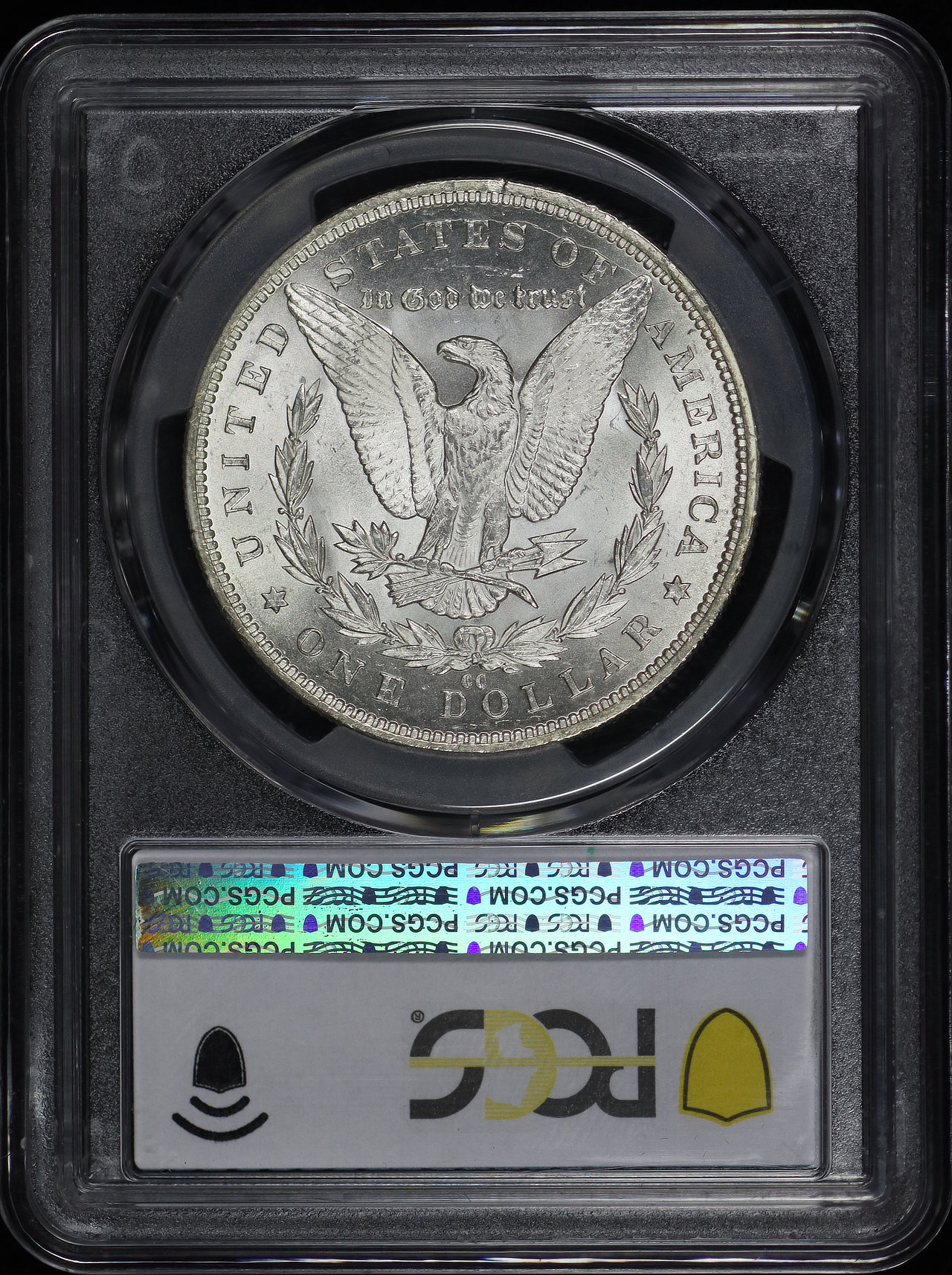 Reverse of this 1892-CC Morgan Dollar PCGS MS-63