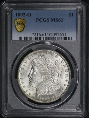 Obverse of this 1892-O Morgan Dollar PCGS MS-61