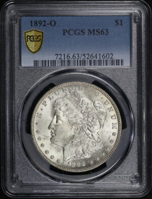Obverse of this 1892-O Morgan Dollar PCGS MS-63
