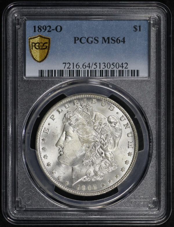 Obverse of this 1892-O Morgan Dollar PCGS MS-64