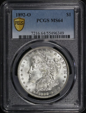 Obverse of this 1892-O Morgan Dollar PCGS MS-64