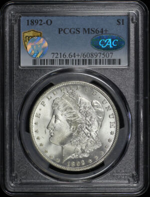 Obverse of this 1892-O Morgan Dollar PCGS MS-64+ CAC