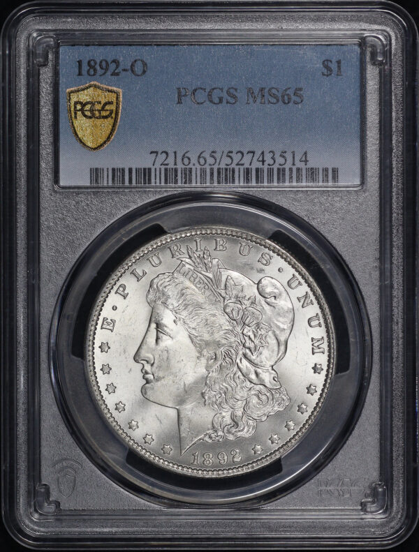 Obverse of this 1892-O Morgan Dollar PCGS MS-65