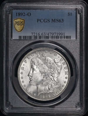 Obverse of this 1892-O Morgan Dollar PCGS MS-63