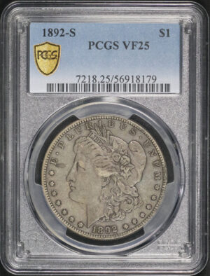 Obverse of this 1892-S Morgan Dollar PCGS VF-25