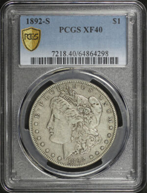Obverse of this 1892-S Morgan Dollar PCGS XF-40