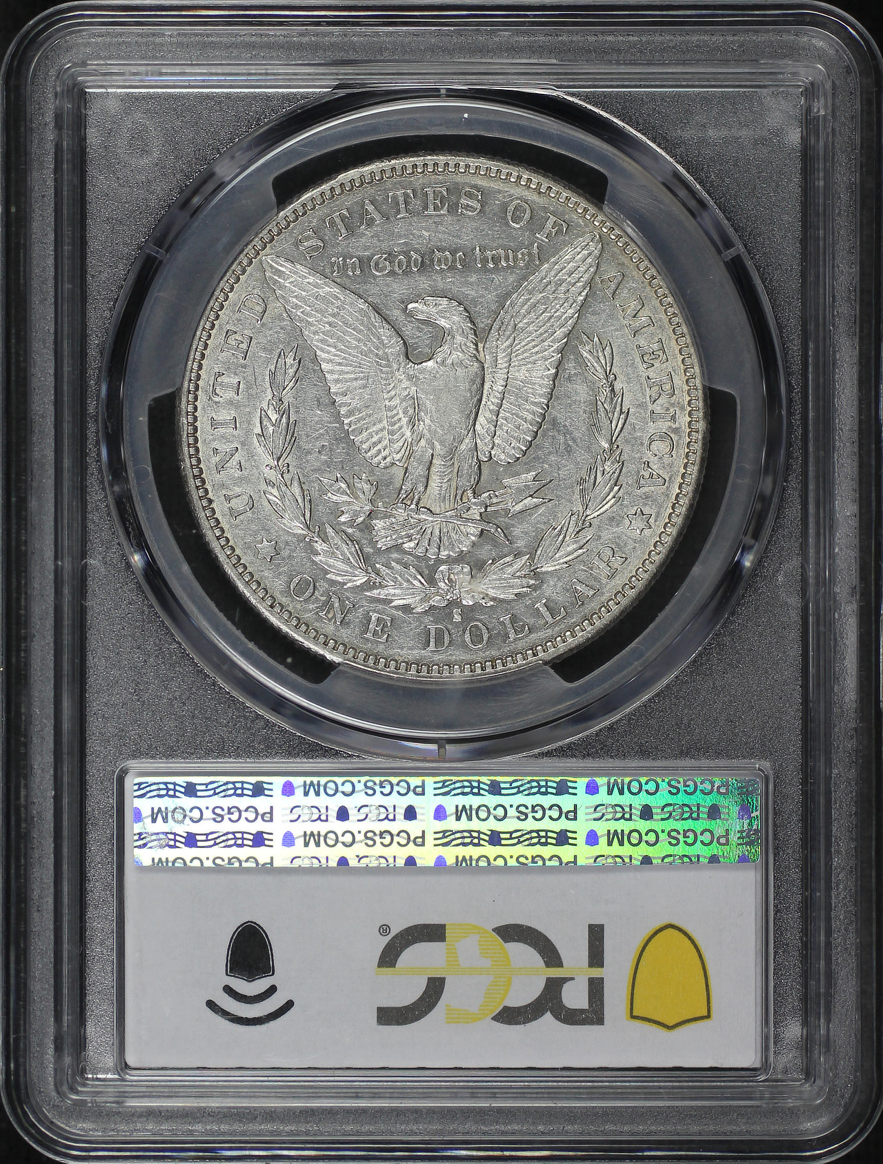 Reverse of this 1892-S Morgan Dollar PCGS AU-50