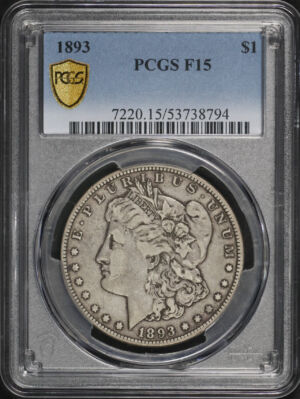 Obverse of this 1893 Morgan Dollar PCGS F-15