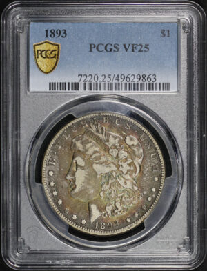 Obverse of this 1893 Morgan Dollar PCGS VF-25