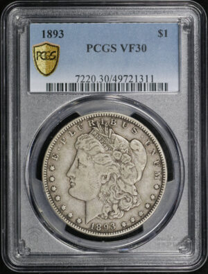 Obverse of this 1893 Morgan Dollar PCGS VF-30