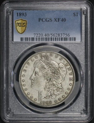 Obverse of this 1893 Morgan Dollar PCGS XF-40
