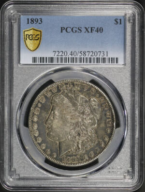 Obverse of this 1893 Morgan Dollar PCGS XF-40