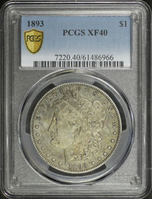 Obverse of this 1893 Morgan Dollar PCGS XF-40