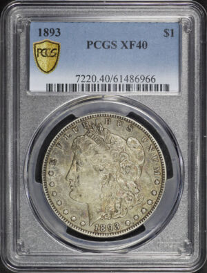 Obverse of this 1893 Morgan Dollar PCGS XF-40