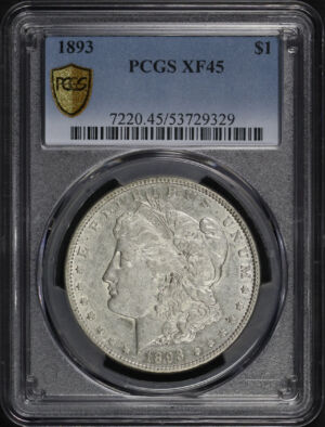 Obverse of this 1893 Morgan Dollar PCGS XF-45
