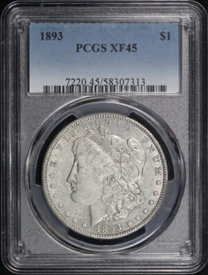Obverse of this 1893 Morgan Dollar PCGS XF-45