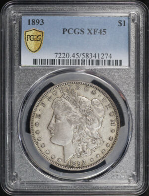 Obverse of this 1893 Morgan Dollar PCGS XF-45