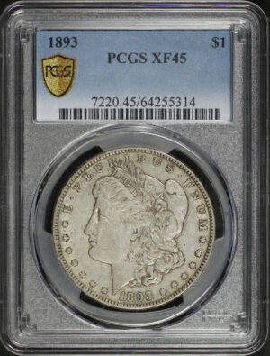 Obverse of this 1893 Morgan Dollar PCGS XF-45