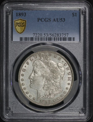 Obverse of this 1893 Morgan Dollar PCGS AU-53