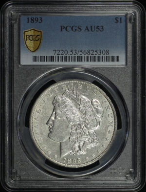Obverse of this 1893 Morgan Dollar PCGS AU-53