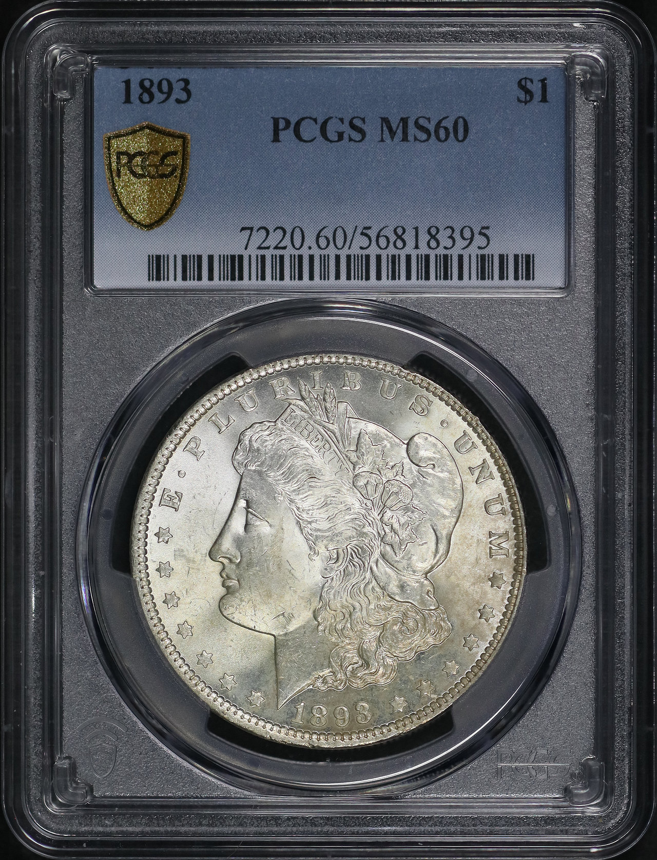 Obverse of this 1893 Morgan Dollar PCGS MS-60