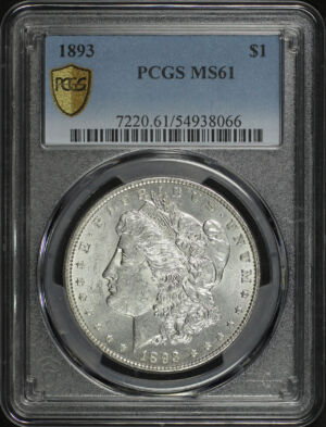 Obverse of this 1893 Morgan Dollar PCGS MS-61