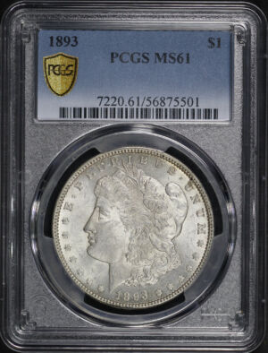 Obverse of this 1893 Morgan Dollar PCGS MS-61