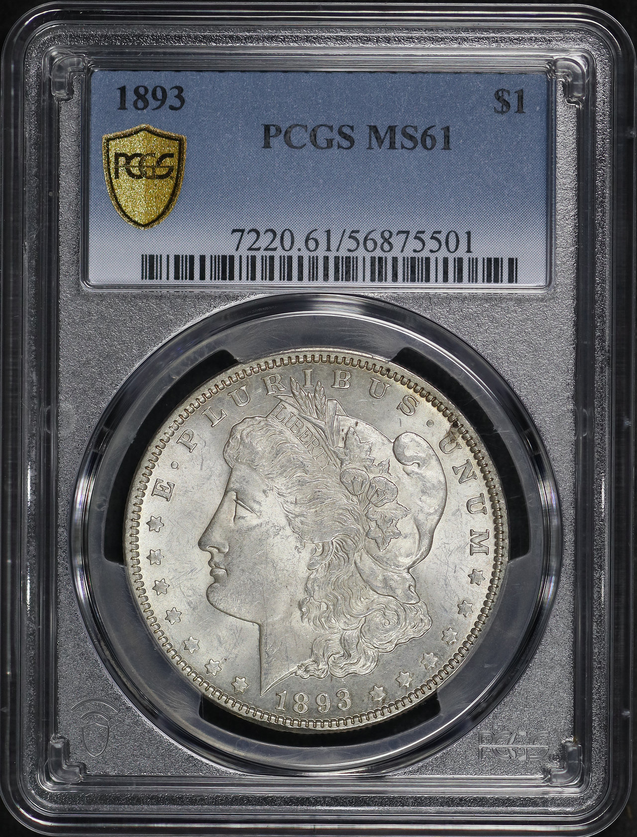 Obverse of this 1893 Morgan Dollar PCGS MS-61