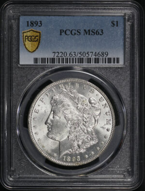 Obverse of this 1893 Morgan Dollar PCGS MS-63