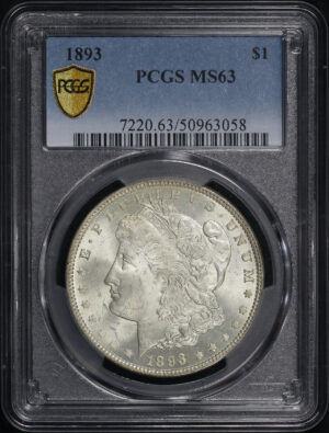 Obverse of this 1893 Morgan Dollar PCGS MS-63