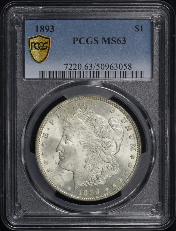Obverse of this 1893 Morgan Dollar PCGS MS-63