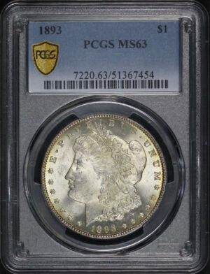Obverse of this 1893 Morgan Dollar PCGS MS-63