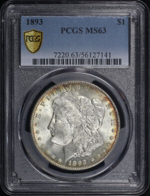 Obverse of this 1893 Morgan Dollar PCGS MS-63