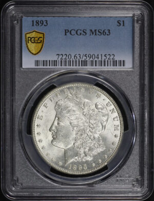 Obverse of this 1893 Morgan Dollar PCGS MS-63
